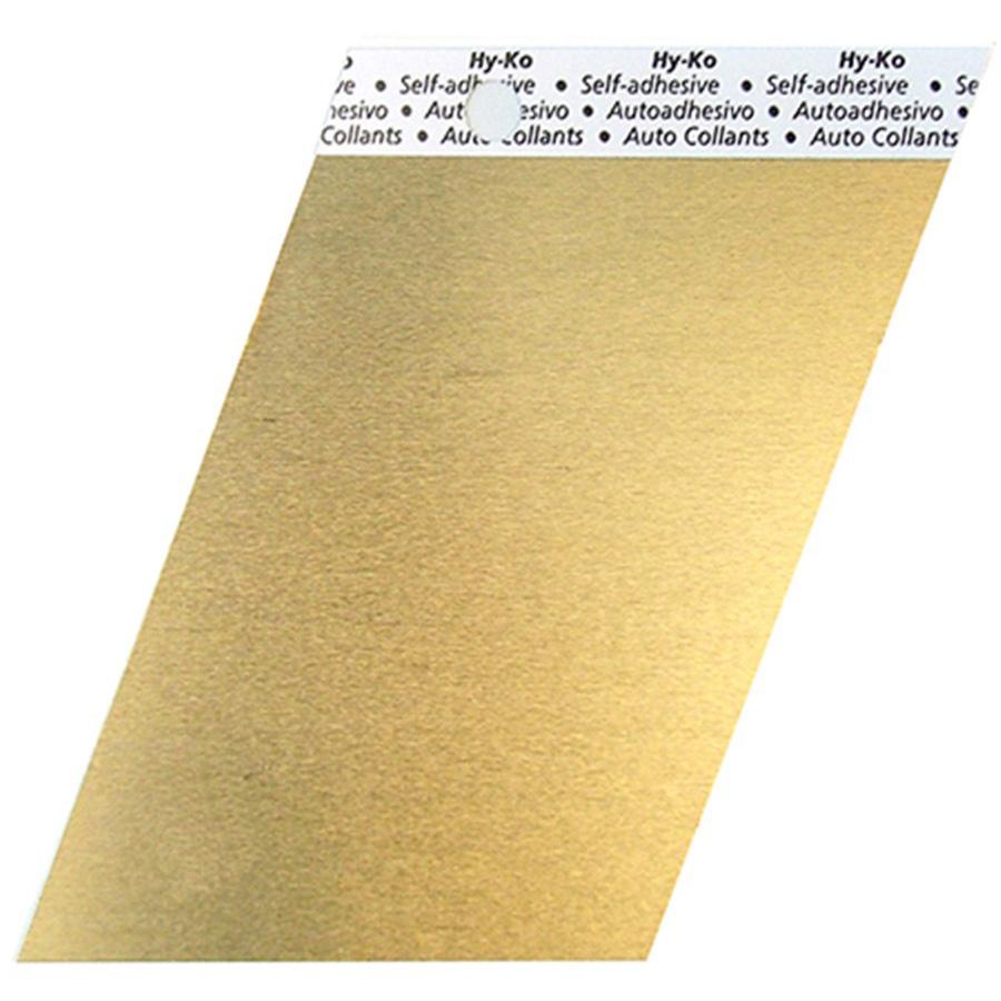 Hy-Ko GG-25/BLNK 3-1/2" Self-Adhesive Aluminum Blank Sign, Gold