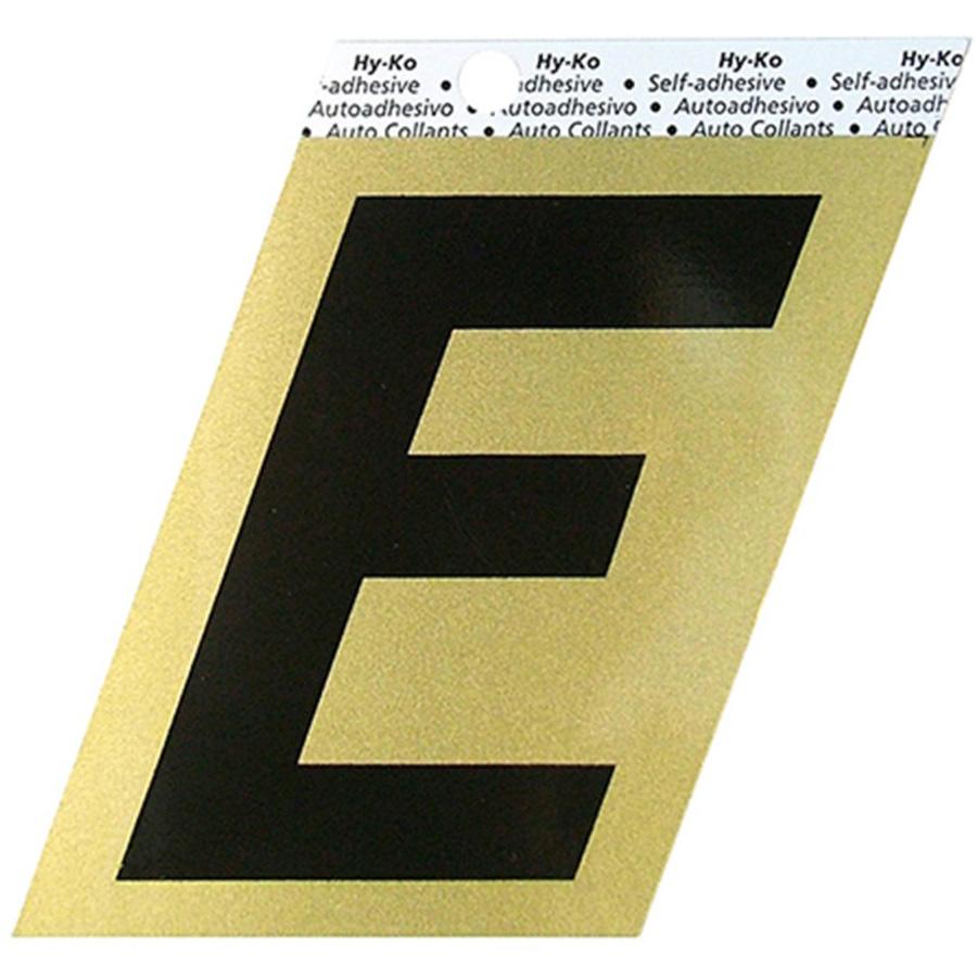 GG-25 3-1/2" Self-Adhesive Aluminum Letter Sign, Black/Gold