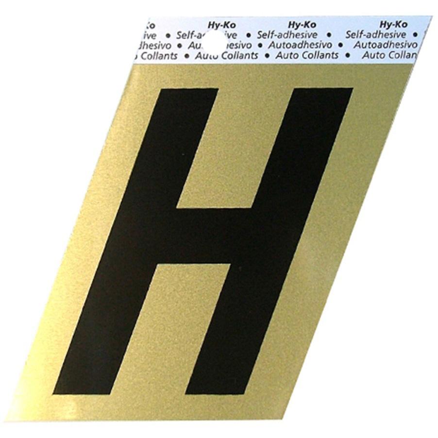 GG-25 3-1/2" Self-Adhesive Aluminum Letter Sign, Black/Gold