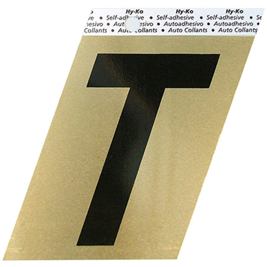 GG-25 3-1/2" Self-Adhesive Aluminum Letter Sign, Black/Gold