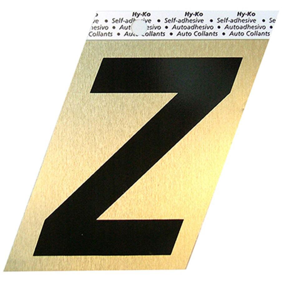 GG-25 3-1/2" Self-Adhesive Aluminum Letter Sign, Black/Gold