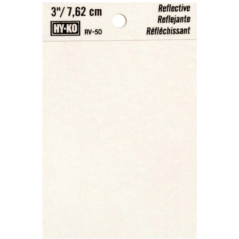 Hy-Ko RV-50/BLNK 2-1/2" x 4" Self-Adhesive Reflective Vinyl Blank Sign