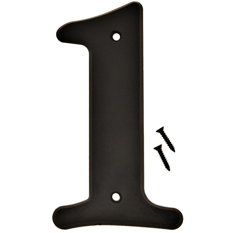 Hy-Ko 30201 6" Plastic House Number 1 - Black