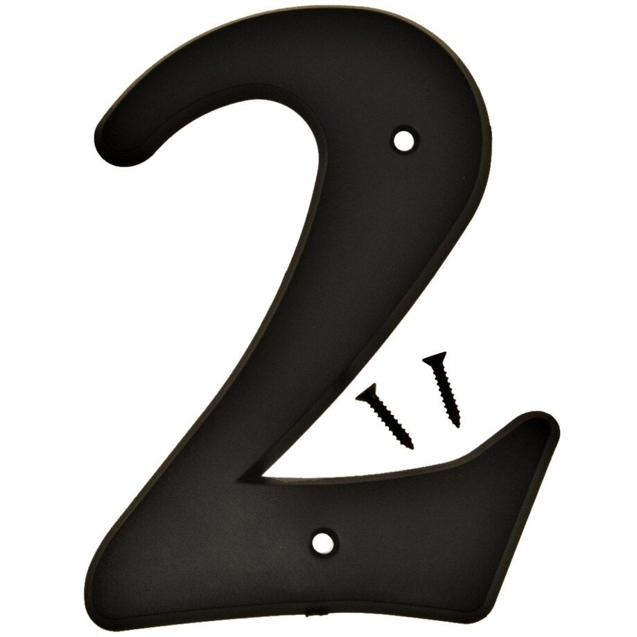 6" Plastic House Number - Black