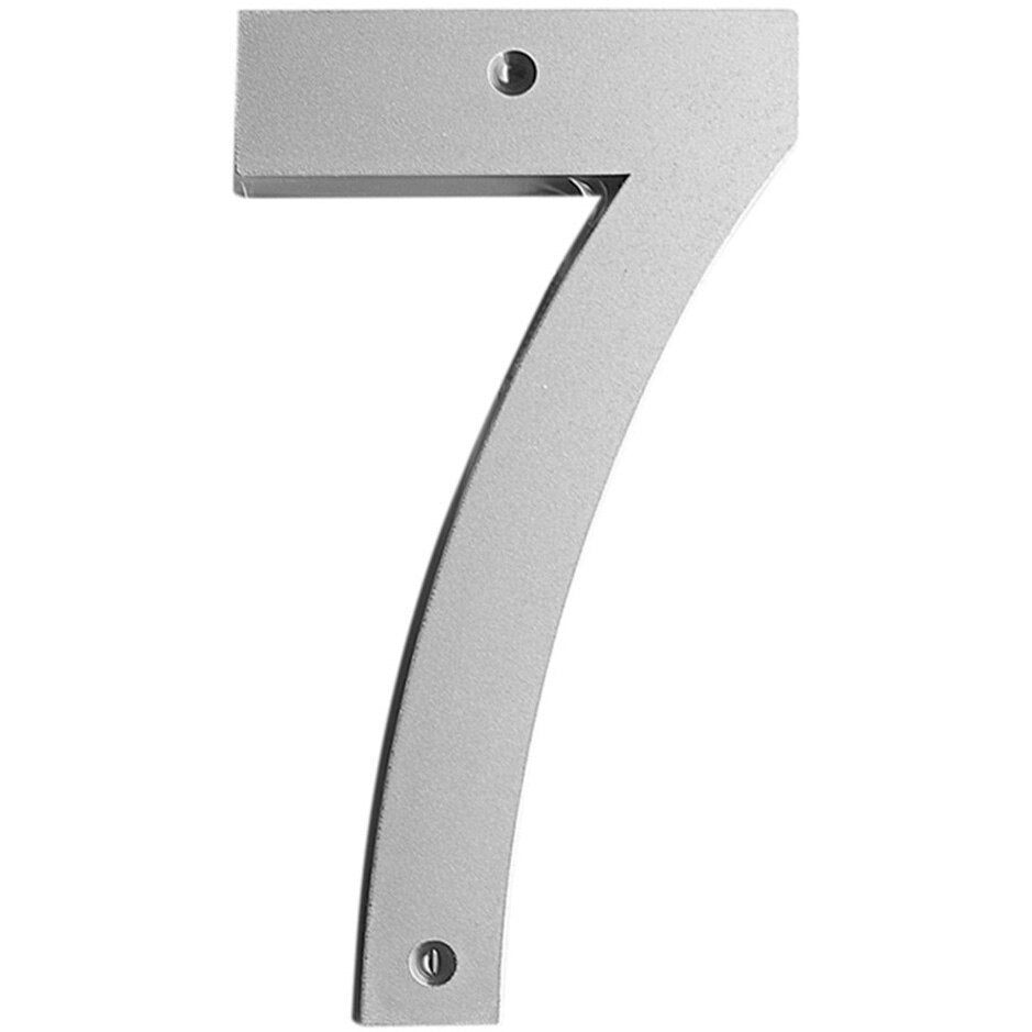6" Reflective Plastic House Number - Silver