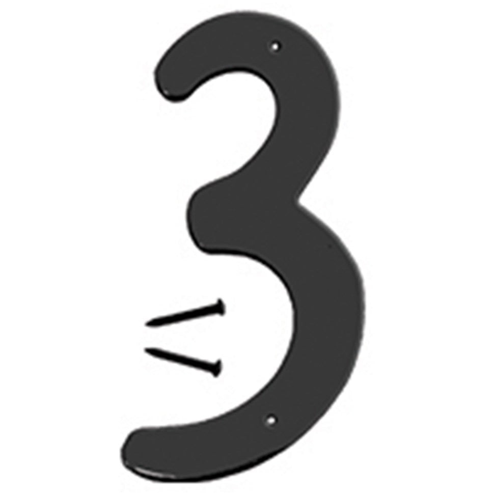 BK-40 4" Metal House Number - Black