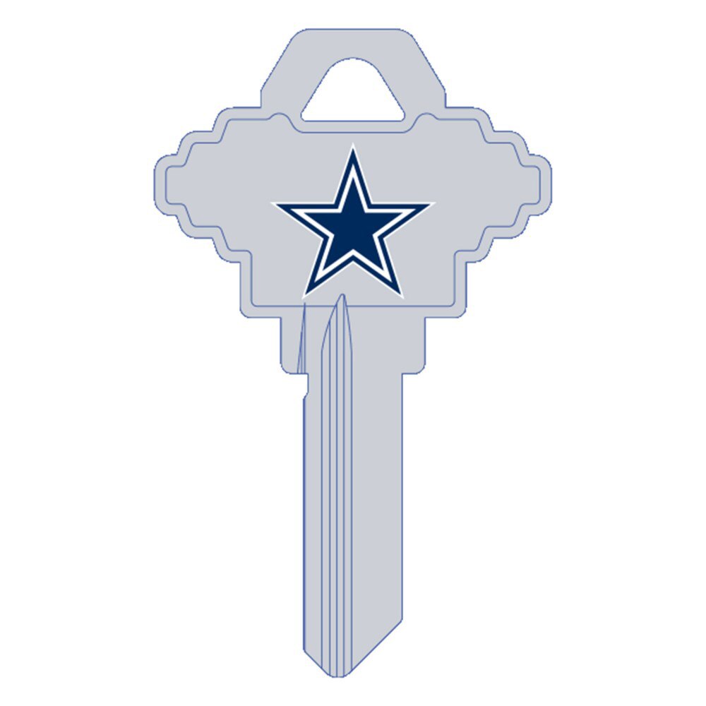 Hy-Ko FSK055H Dallas Cowboys Schlage SC1 Brass Key Blank
