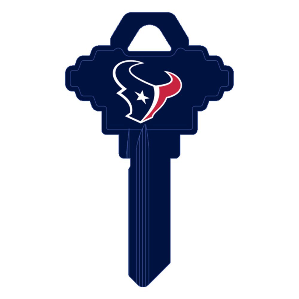 Hy-Ko FSK190H Houston Texans Schlage SC1 Brass Key Blank