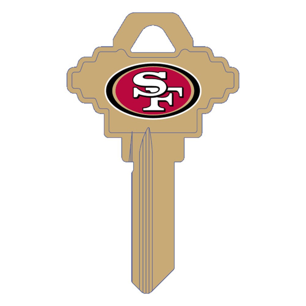 Hy-Ko FSK075H San Francisco 49ers Schlage SC1 Brass Key Blank