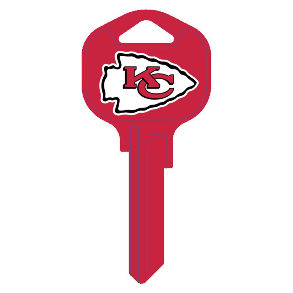 Hy-Ko FQK045H Kansas City Chiefs Kwikset KW1 Brass Key Blank