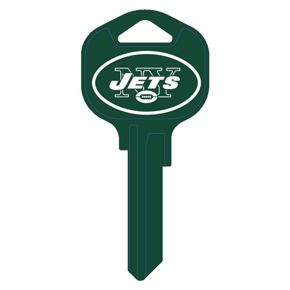Hy-Ko FQK100H New York Jets Kwikset KW1 Brass Key Blank