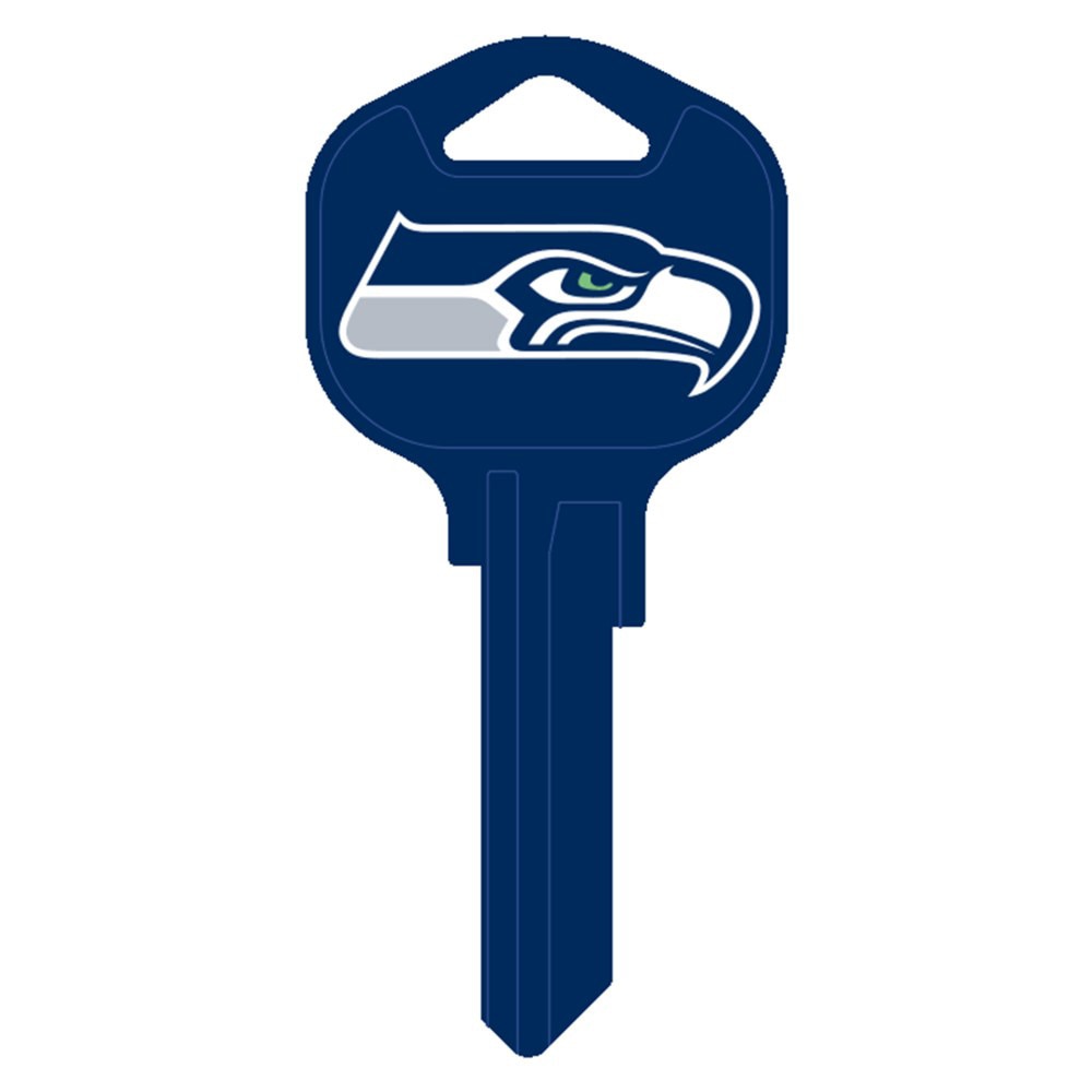 Hy-Ko FQK155H Seattle Seahawks Kwikset KW1 Brass Key Blank