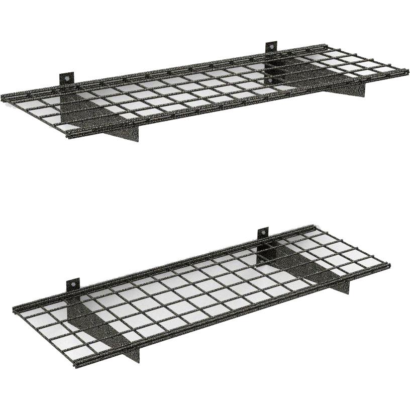 00651 45" x 15" Heavy-Duty Wall Shelf Kit - Hammertone