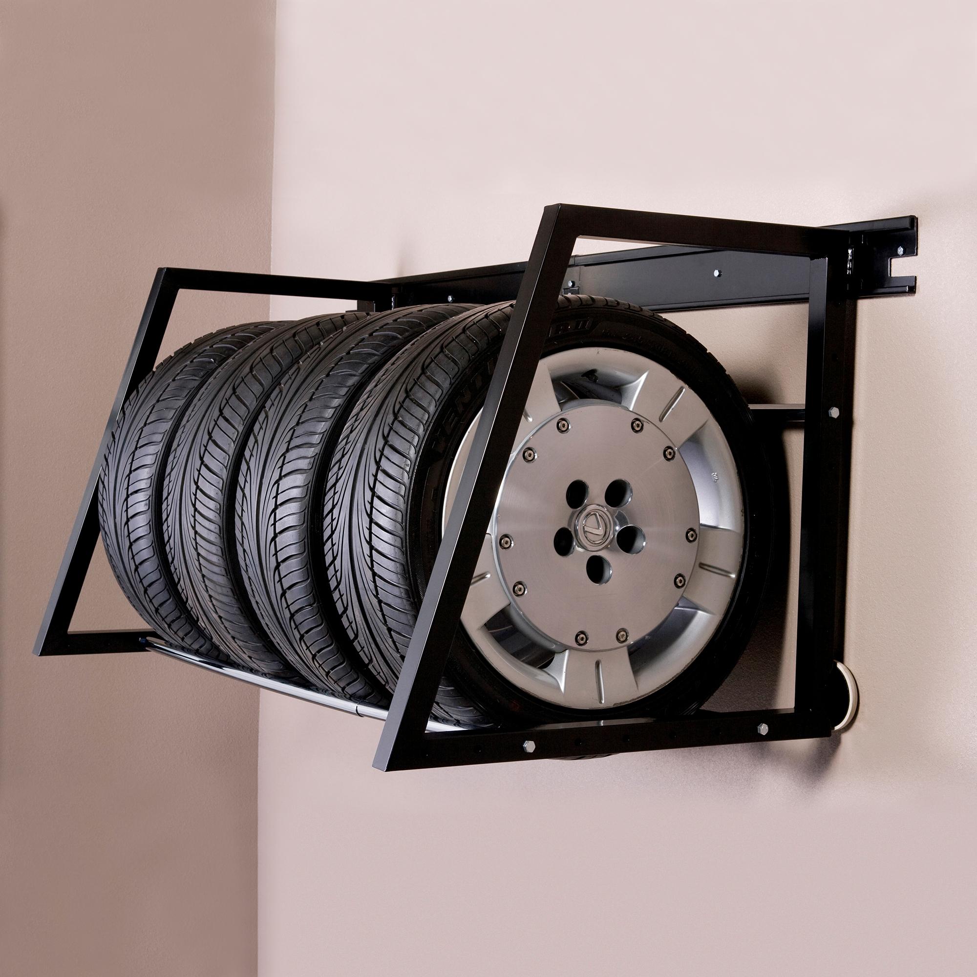 01000 Heavy-Duty TireLoft Wall Mounted Multi-Tire Storage - Black