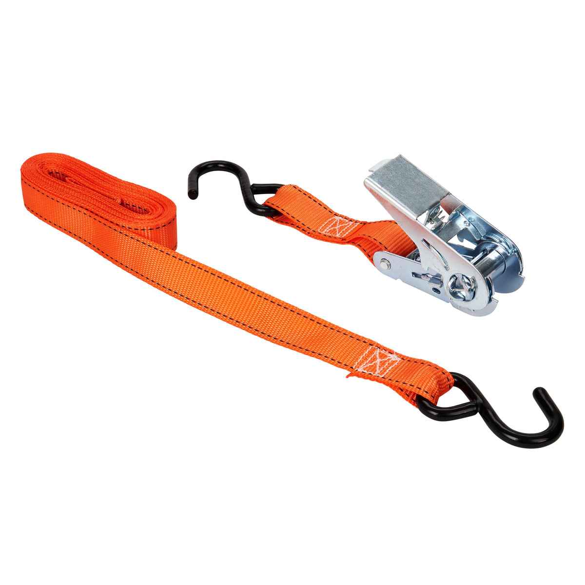 Keeper 05508-V-6 10' x 1" Ratchet Tie-Down with S-Hook 4/pk - Orange