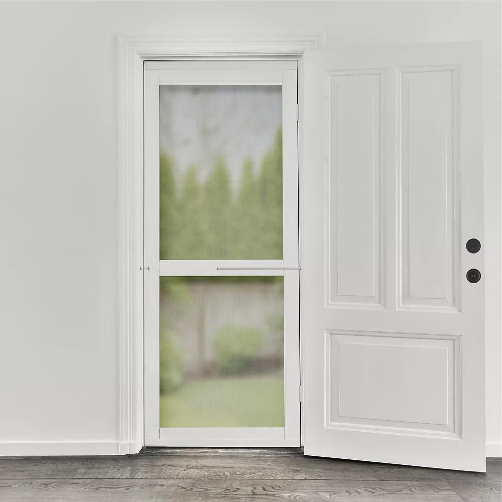 V90 Screen/Storm Door Set - Satin Stainless Steel