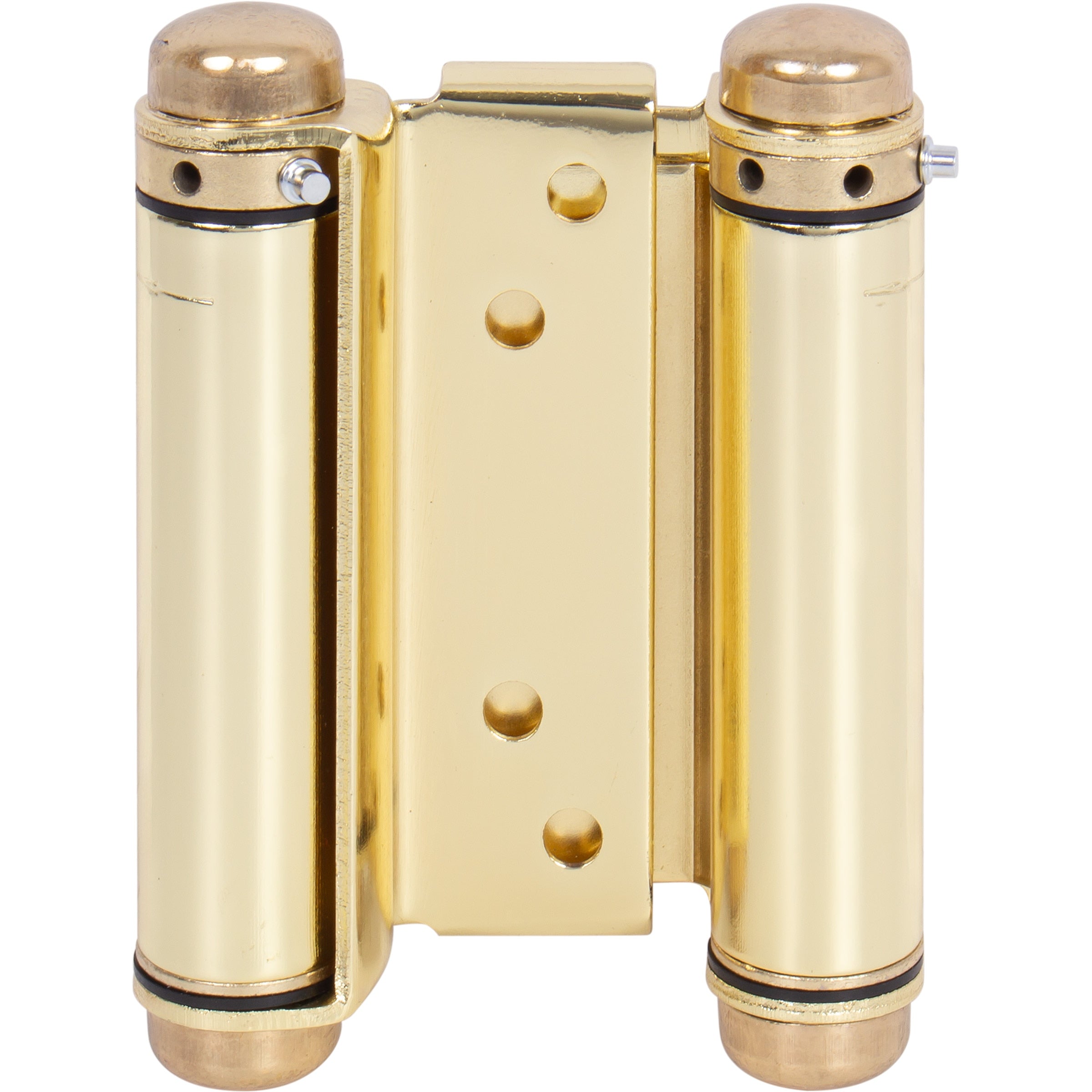 Heavy-Duty Double Acting Spring Hinge - 4" Polished Brass