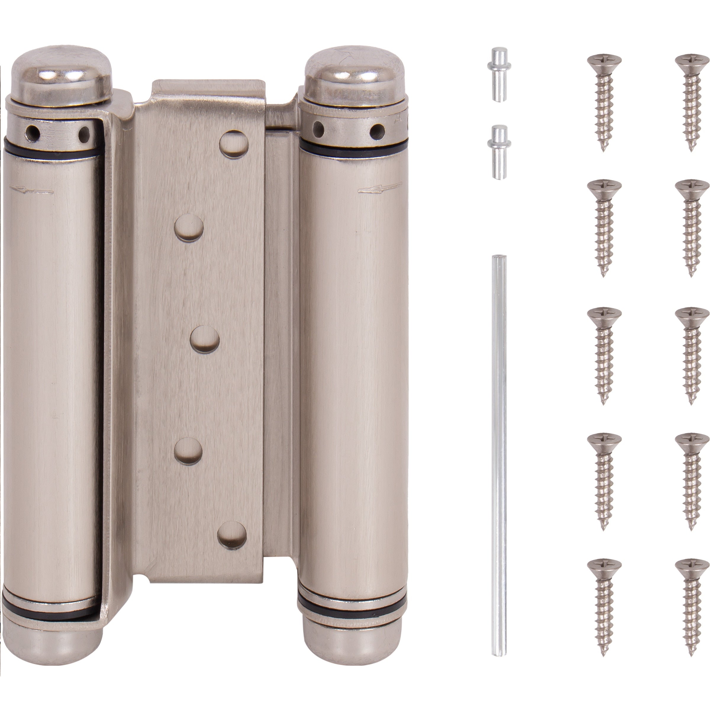 Heavy-Duty Double Acting Spring Hinge - 5" Satin Nickel (view 4)