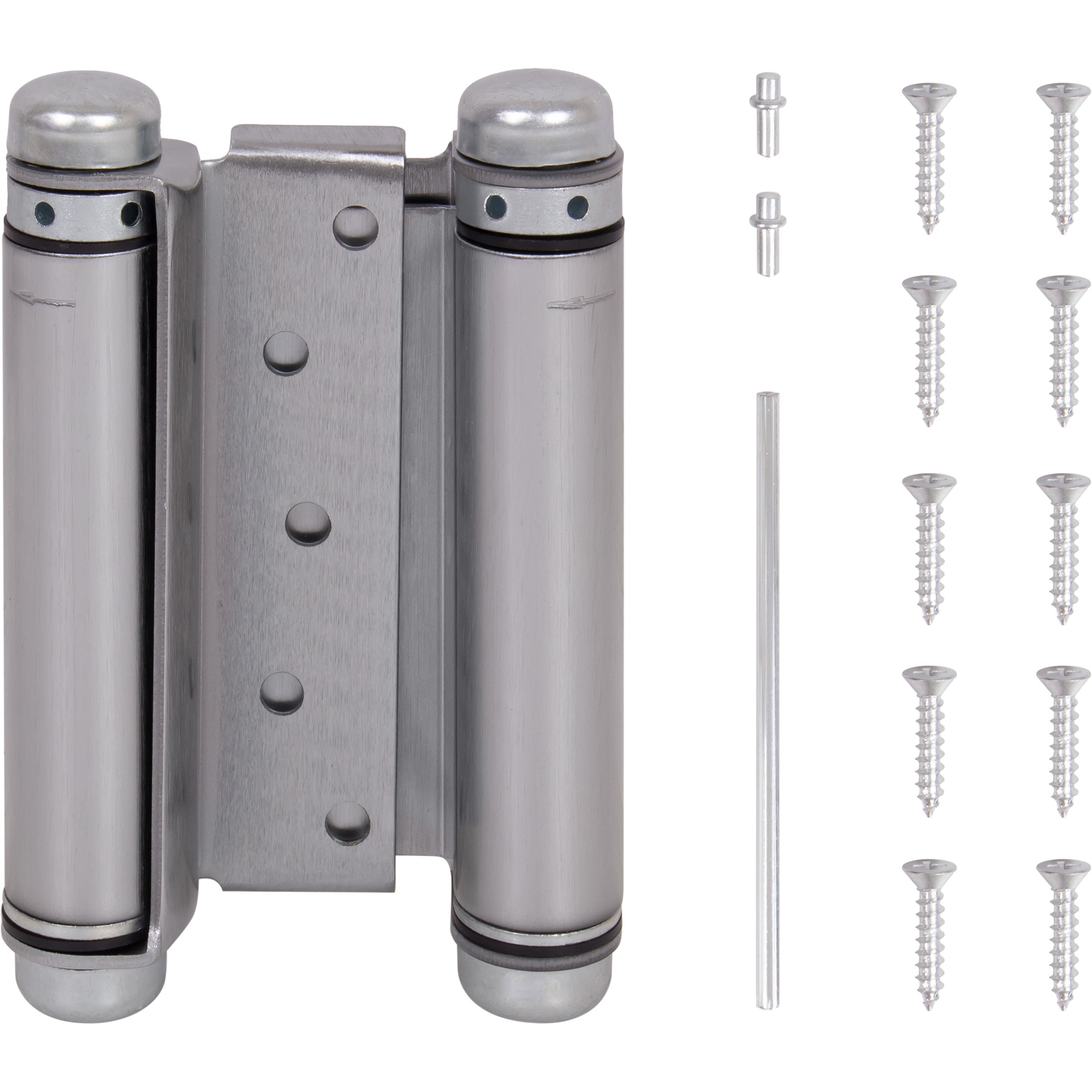Heavy-Duty Double Acting Spring Hinge - 5" Satin Chrome (view 4)