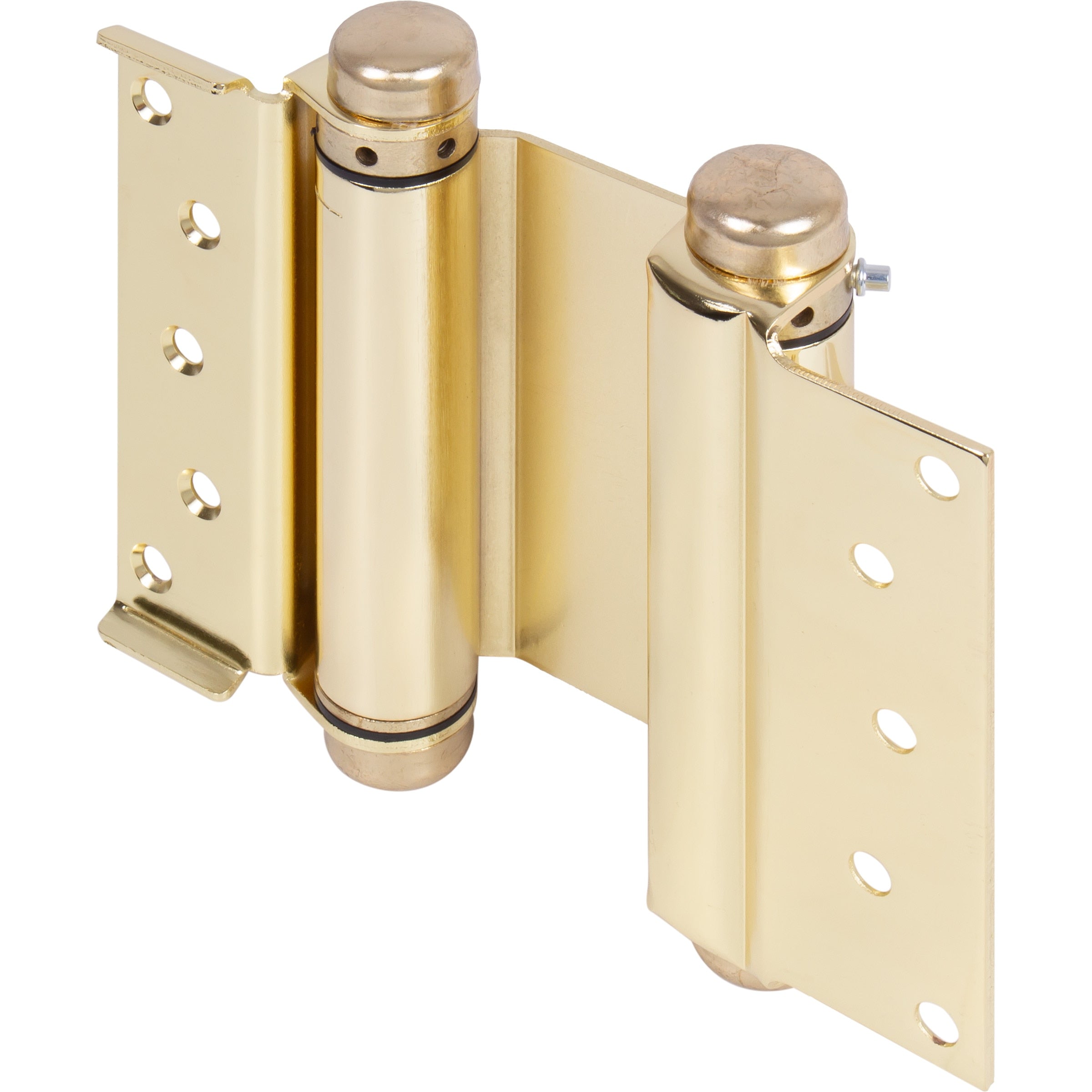 Heavy-Duty Double Acting Spring Hinge - 5" Polished Brass (view 2)