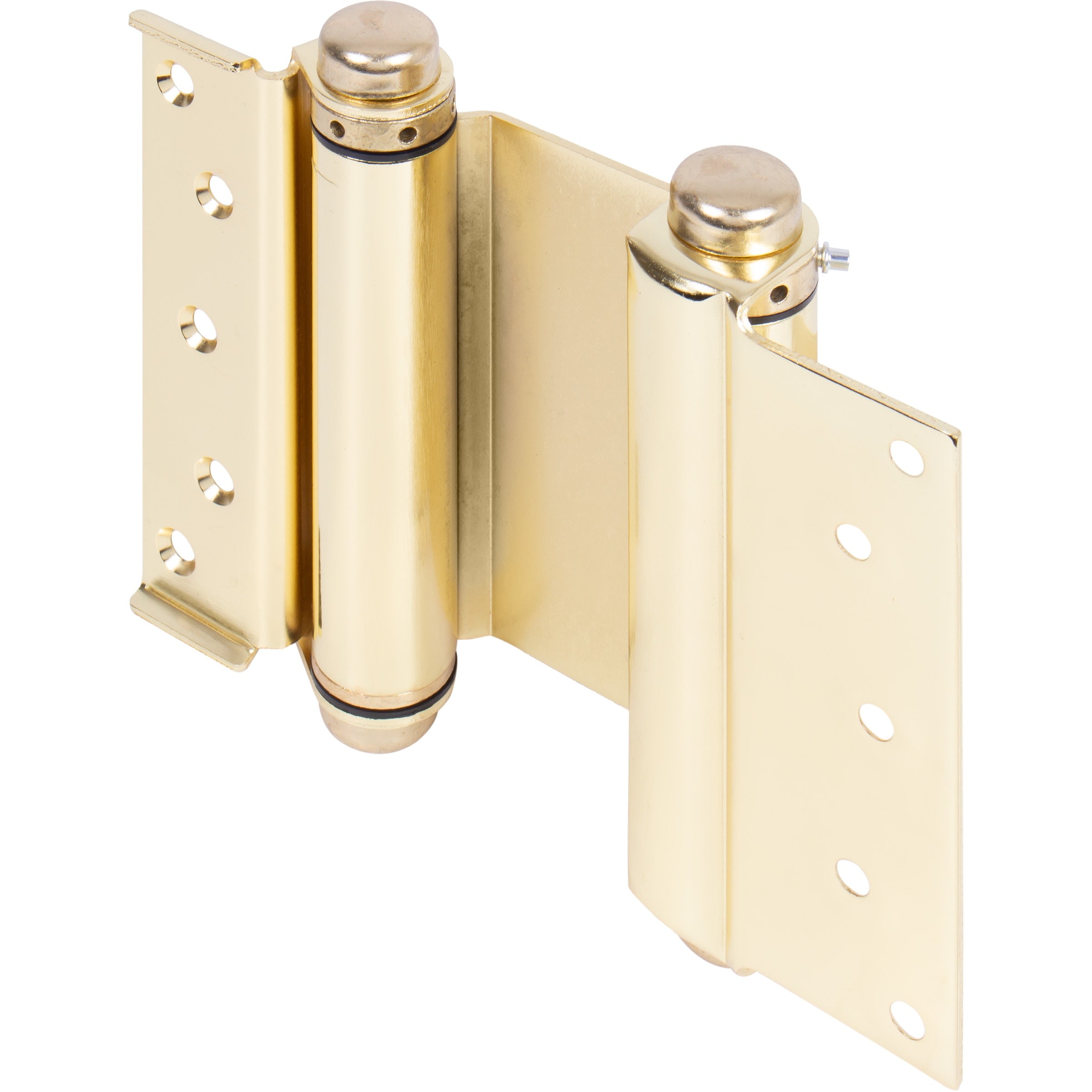 Heavy-Duty Double Acting Spring Hinge - 6" Polished Brass (view 2)