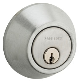 Safe Lock - Single Cylinder Deadbolt for Entry Door - Satin Chrome