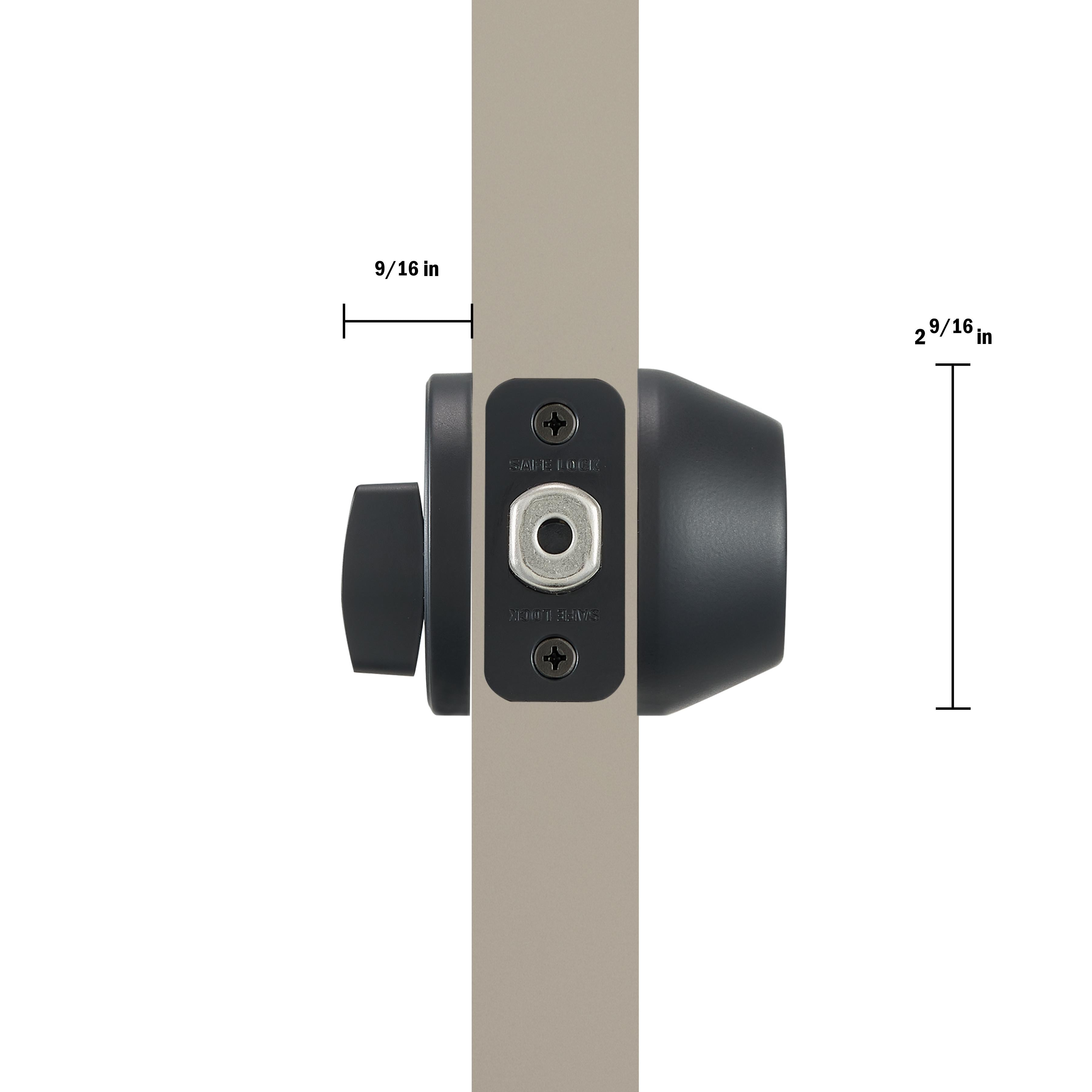 Safe Lock - Single Cylinder Deadbolt for Entry Door - Matte Black