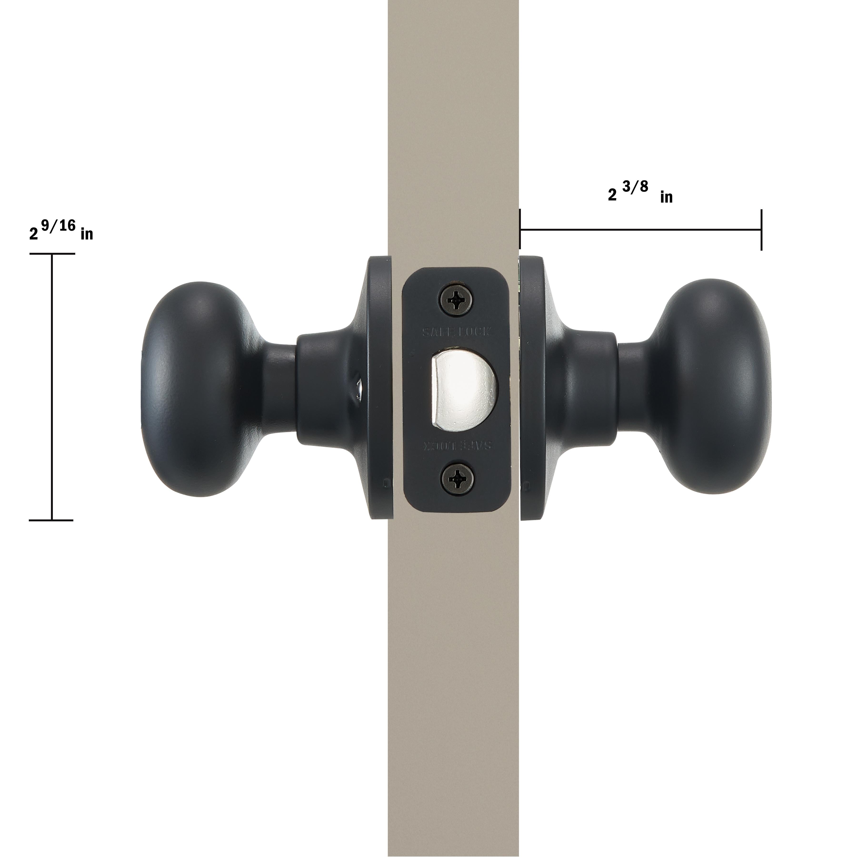 Safe Lock - Athens Knob - Matte Black