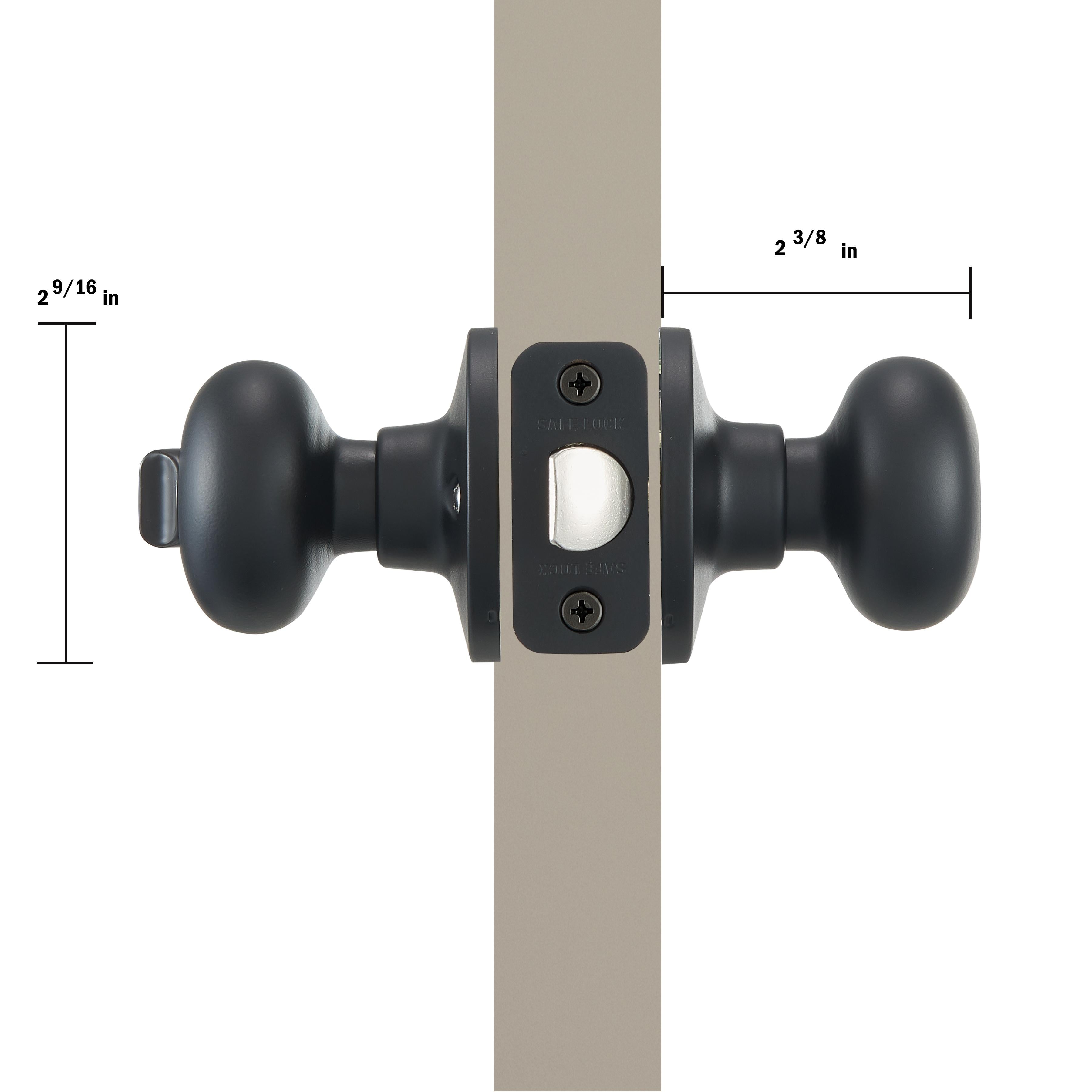 Safe Lock - Athens Knob - Matte Black