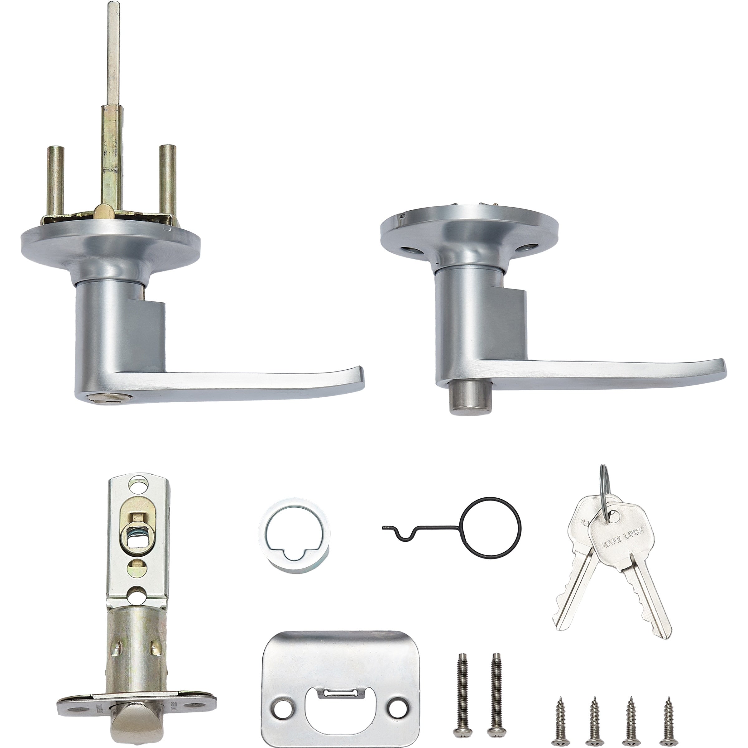 Safe Lock - Winston Lever - Satin Chrome