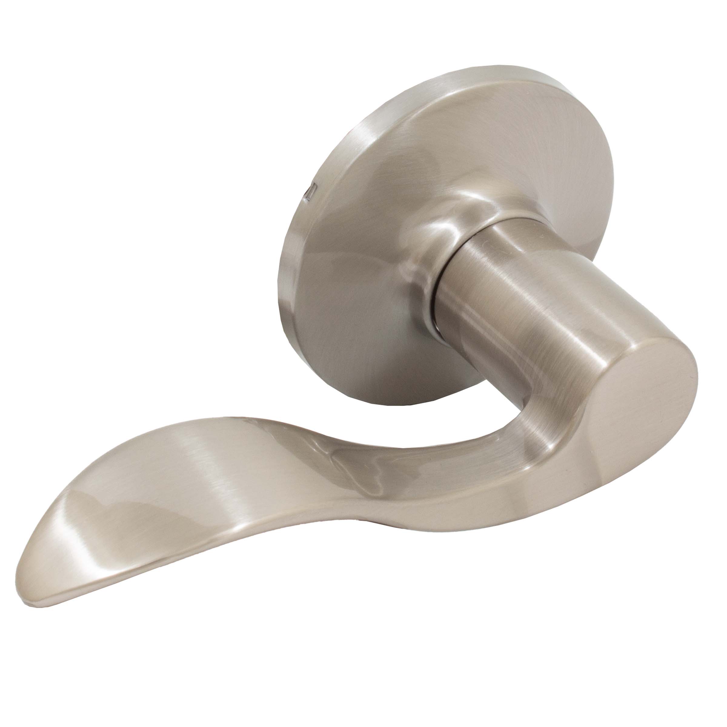 Safe Lock - Layton Lever, Single Side Dummy for Closet - Satin Nickel