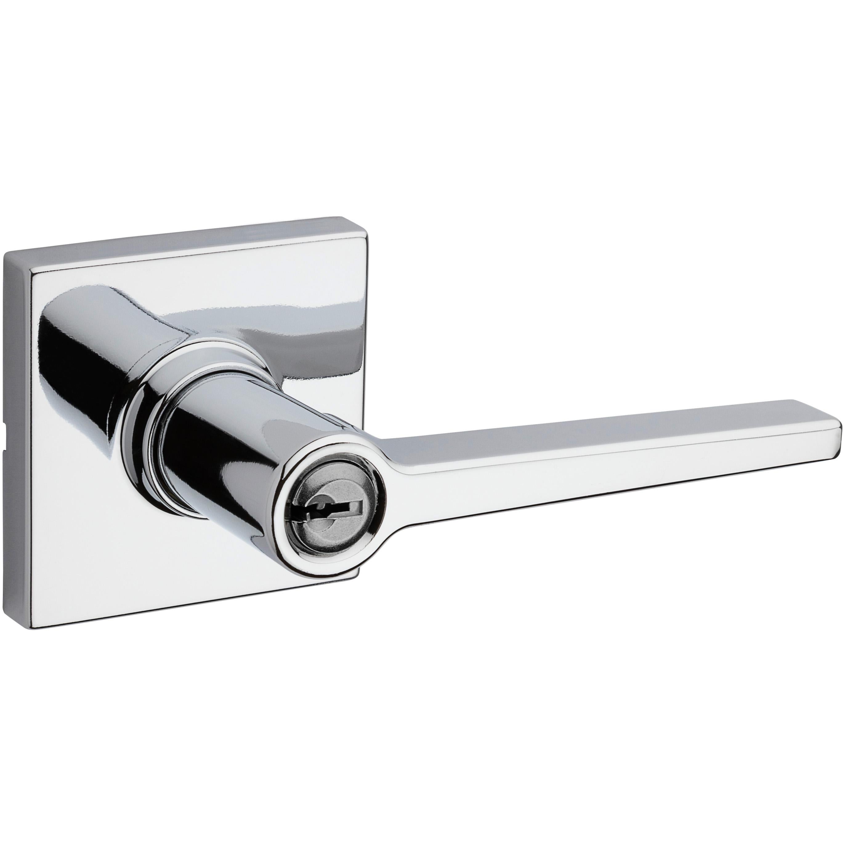Safe Lock - Daylon Square Rose Lever - Polished Chrome