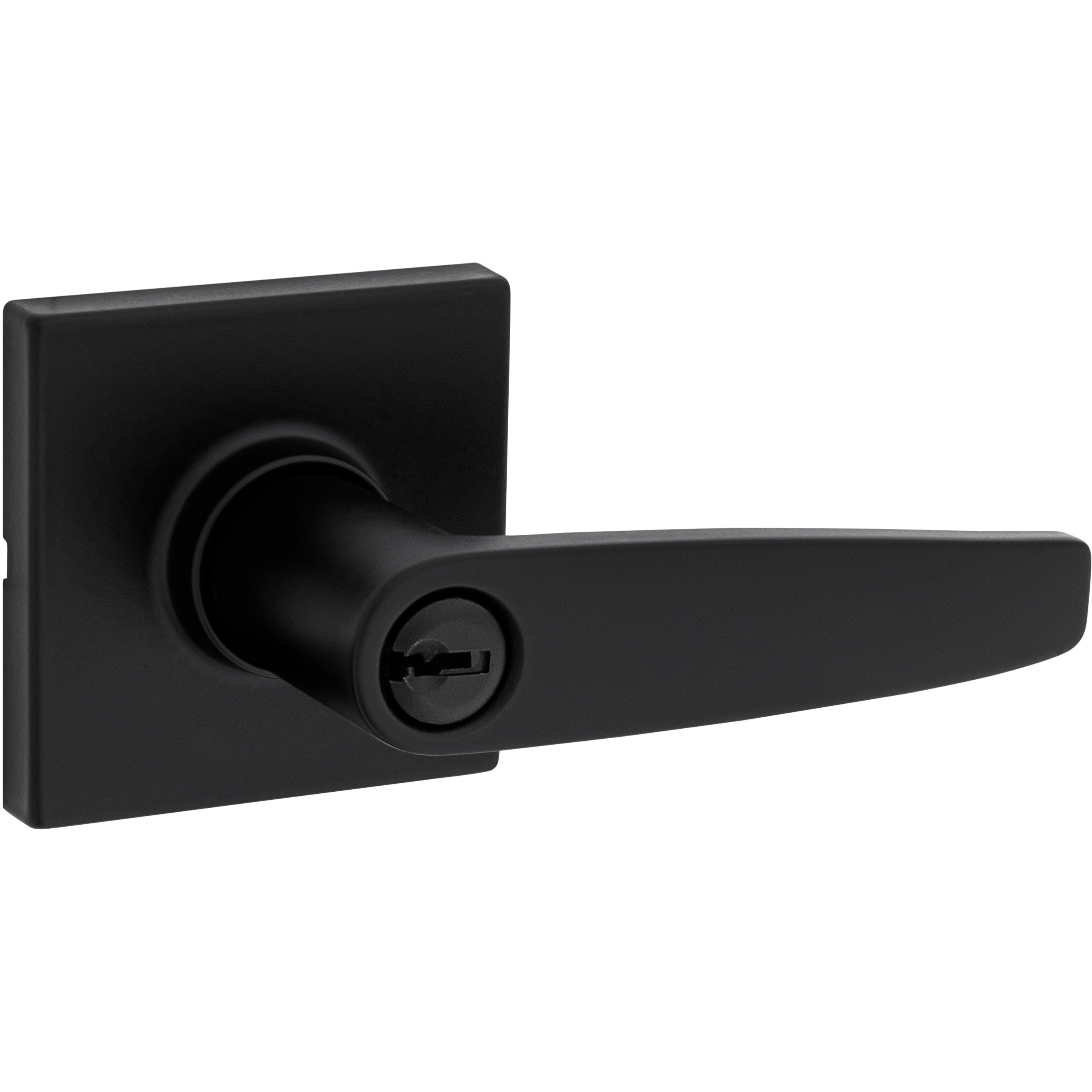 Safe Lock - Winston Square Rose Lever - Matte Black