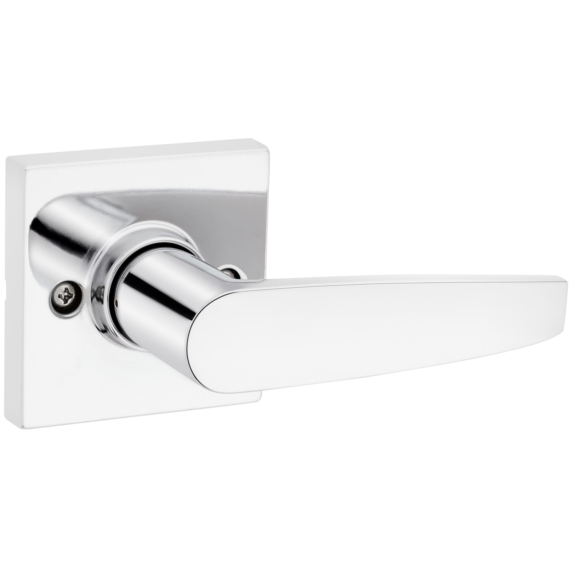 Safe Lock - Winston Square Rose Lever - Polished Chrome