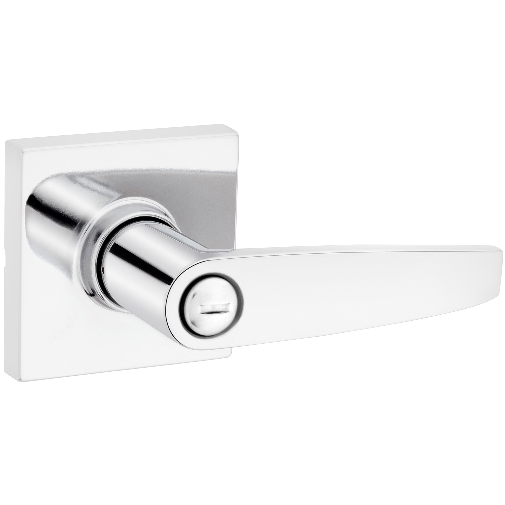 Safe Lock - Winston Square Rose Lever - Polished Chrome