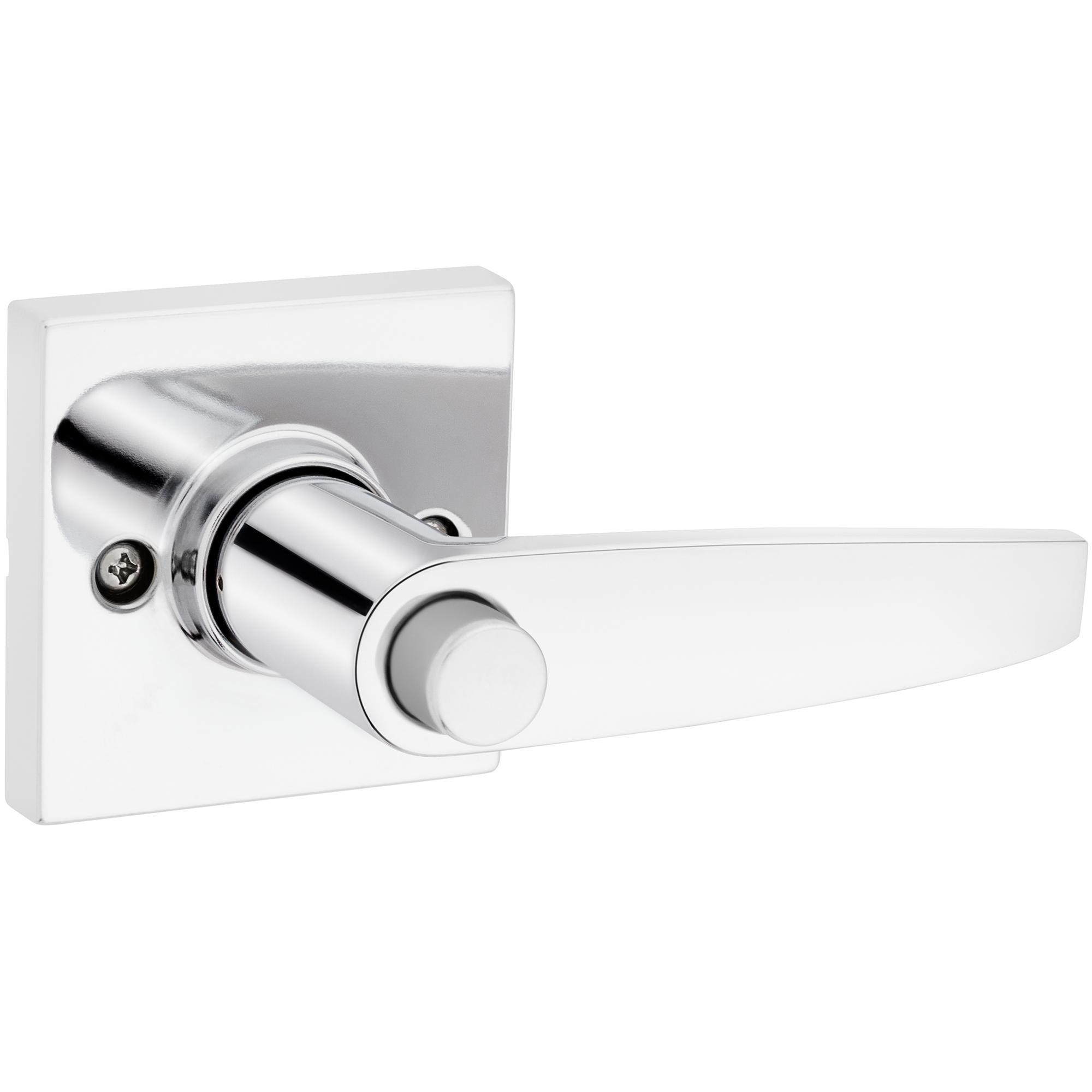 Safe Lock - Winston Square Rose Lever - Polished Chrome