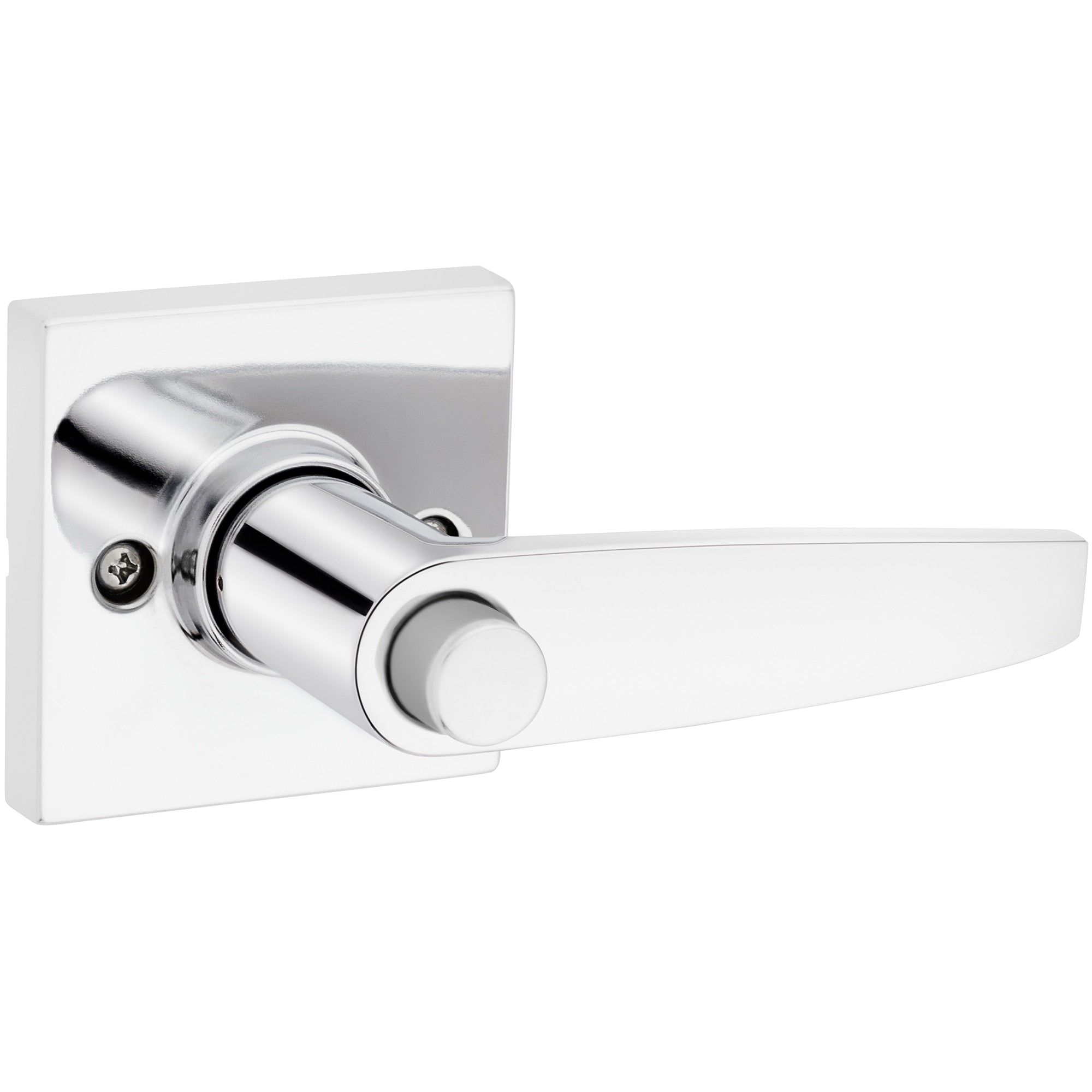 Safe Lock - Winston Square Rose Lever - Polished Chrome