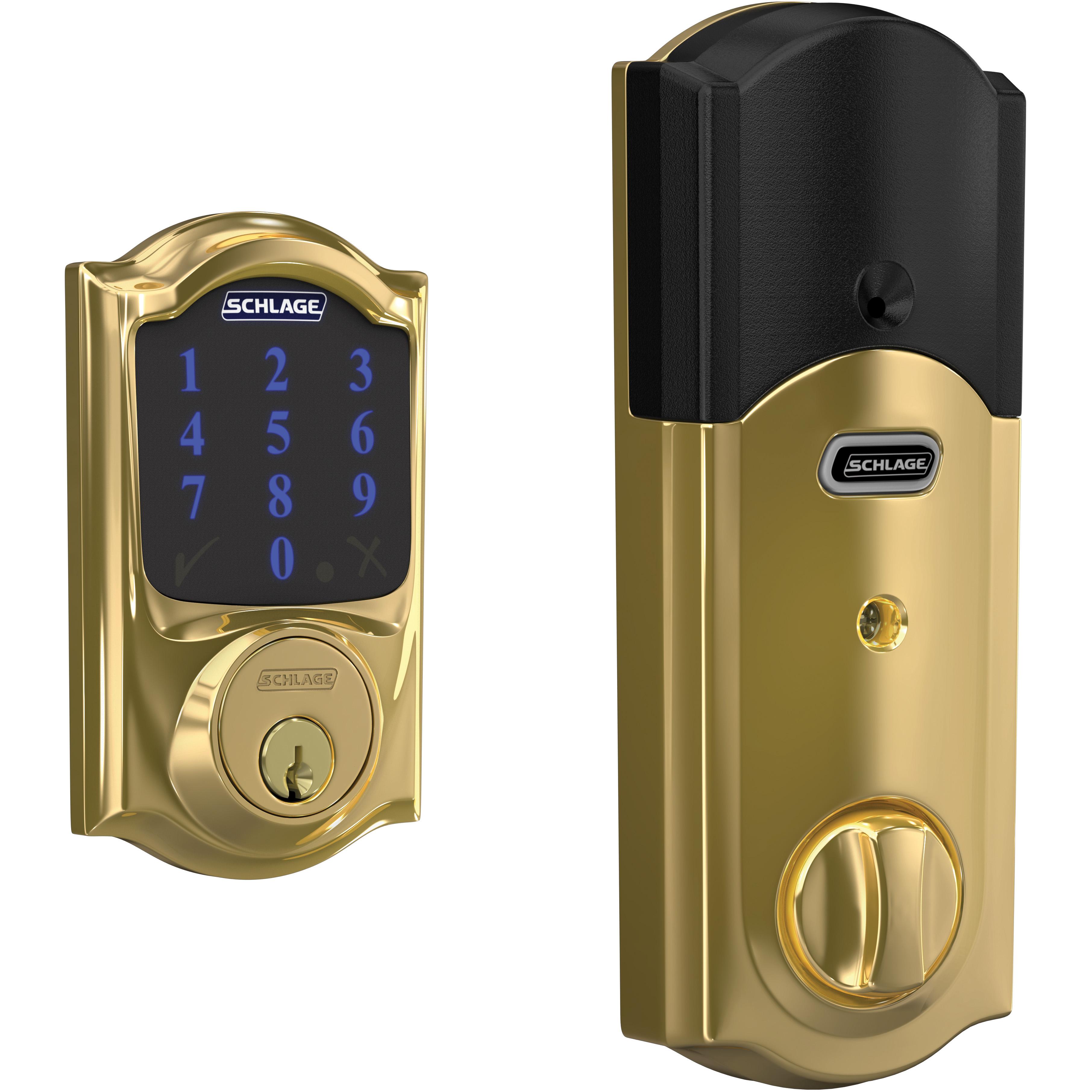 Connect Smart Deadbolt with Alarm with Camelot Trim, Z-Wave Plus Enabled