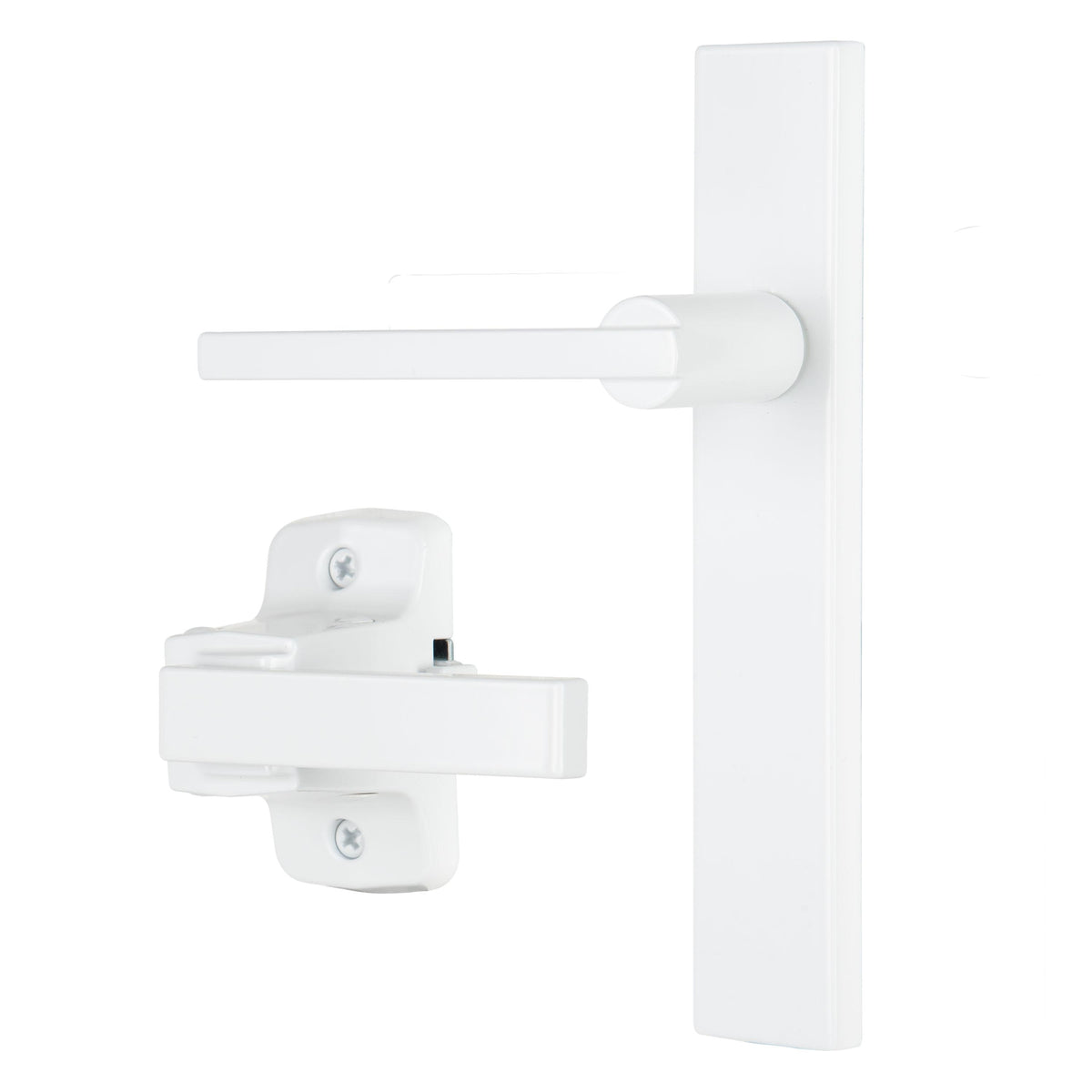VAT118 Altura Lever Latch with Deco Plate - White