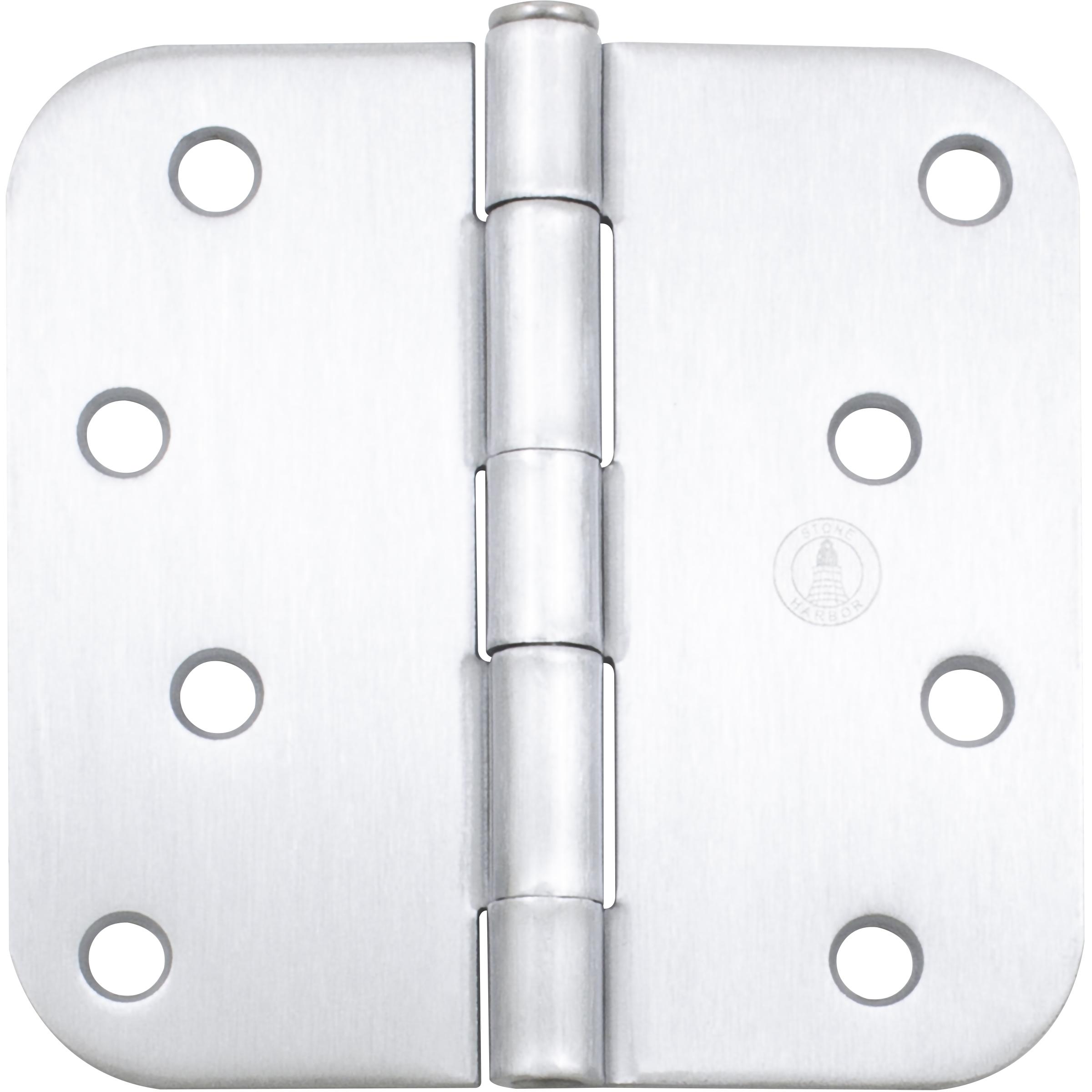 Stone Harbor Hardware Standard Hinge, 4 Inches, 5/8" Radius Corner, Bulk Pack (100 Each), Satin Chrome