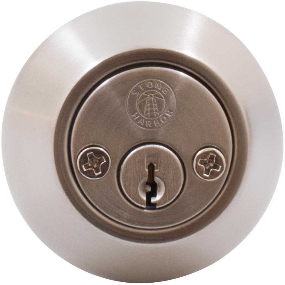 Stone Harbor Hardware Grade 3 Deadbolt, Double Cylinder, KW Keyway, Satin Nickel