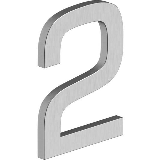 House Number 2 with Risers (E Series) - Stainless Steel