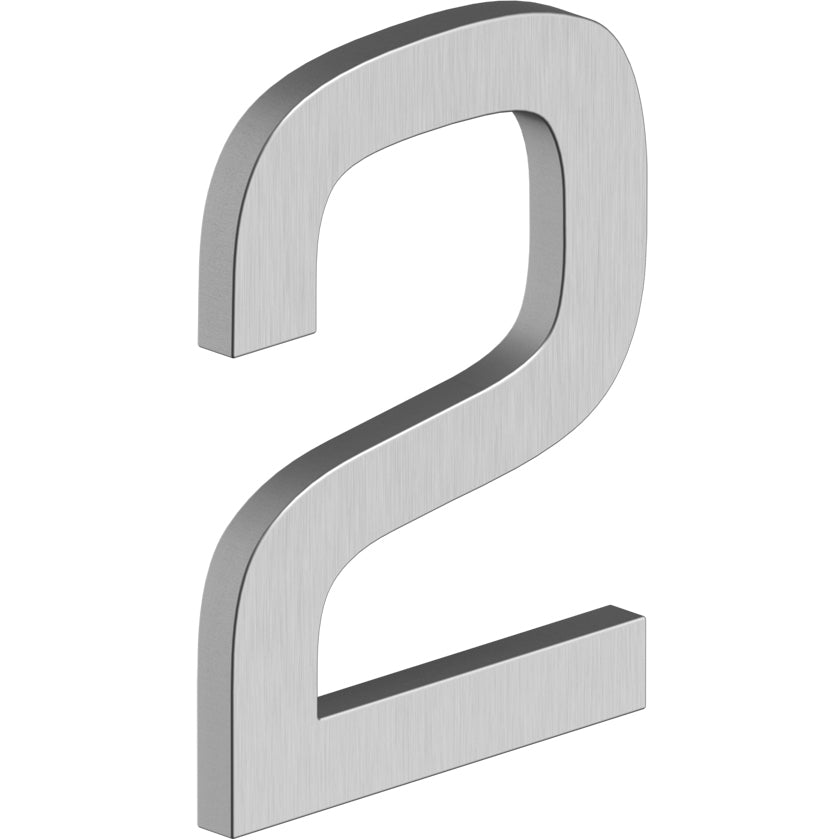 House Number 2 with Risers (E Series) - Stainless Steel