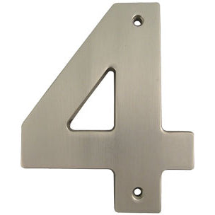 Stone Harbor Hardware Contemporary House Number, #4, 5 Inches, Satin Nickel