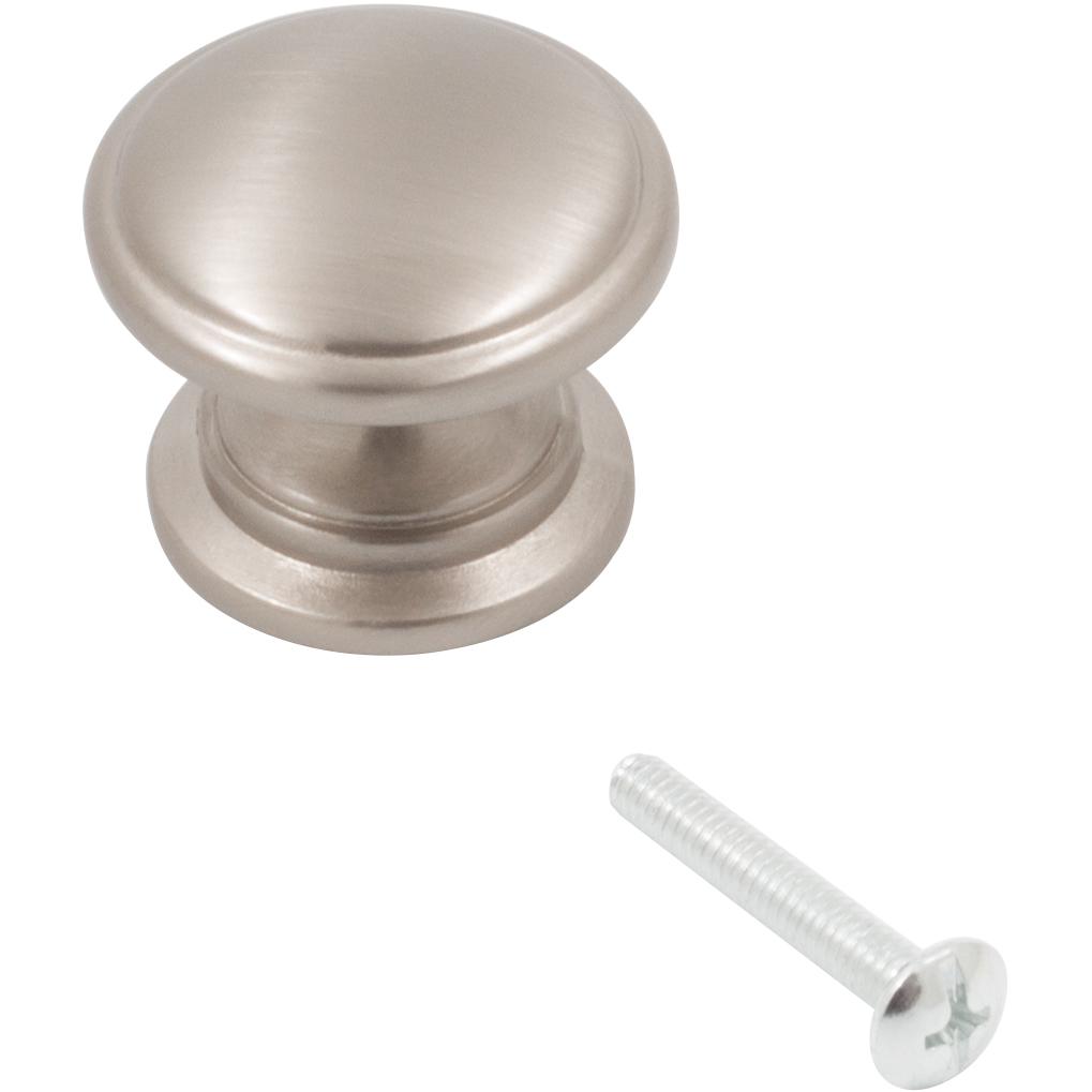 Stone Harbor Hardware Estate Cabinet Knob, 1-1/4 Inches, Satin Nickel