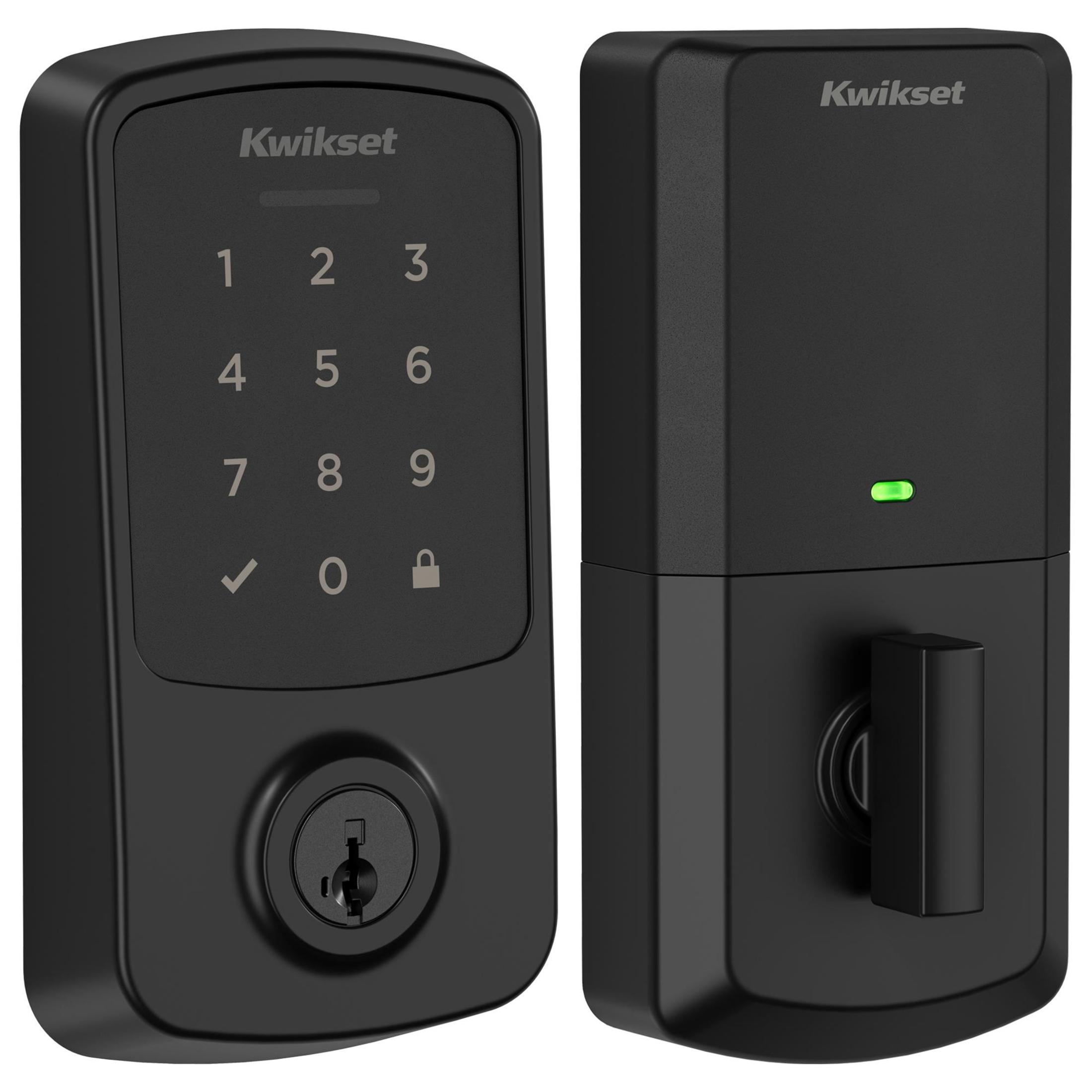 9400 BLE THRD TPD 514 SMT TPR RCALFD Transitional Aura Reach Touchpad Deadbolt - Matte Black
