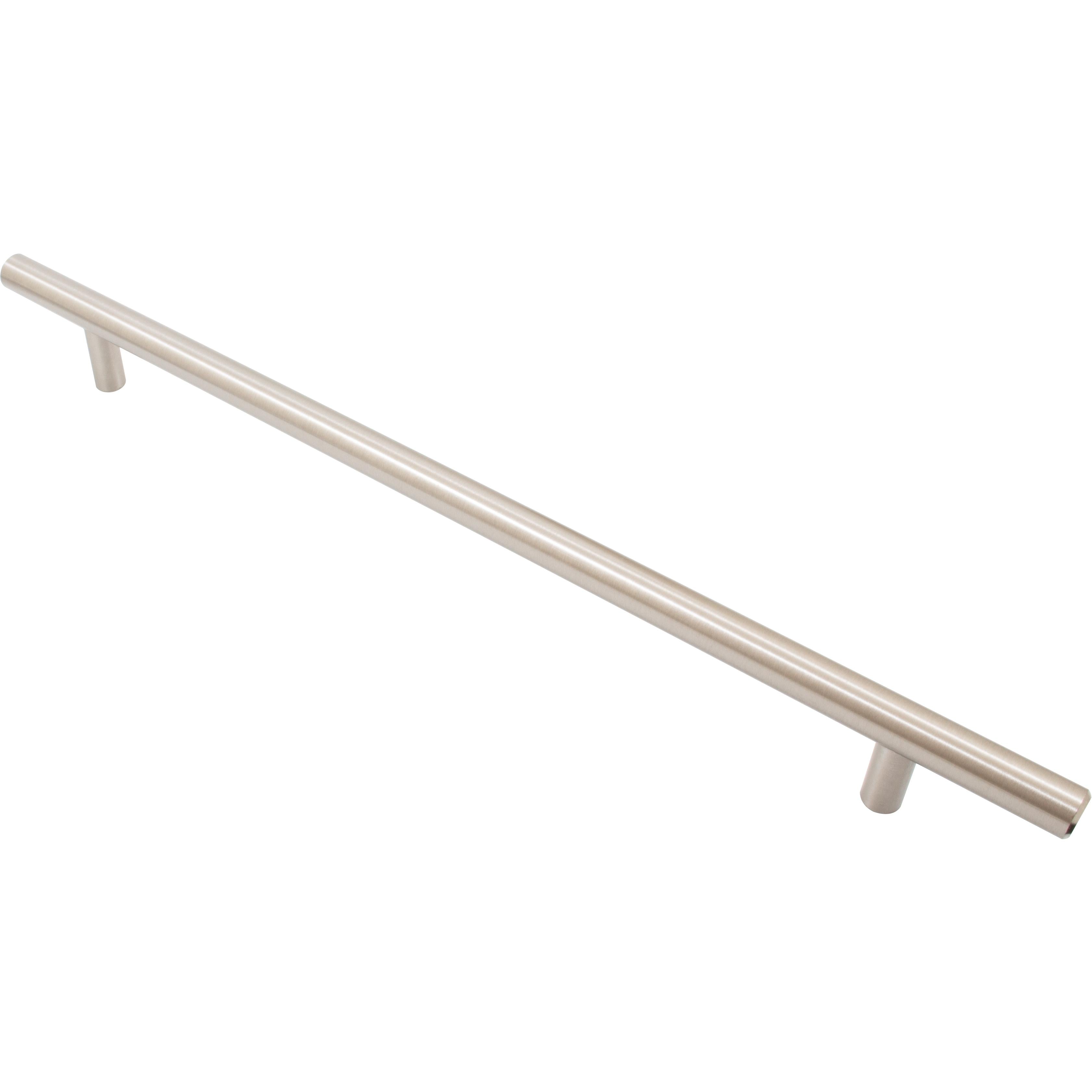 Stone Harbor Hardware Bar Cabinet Pull, 256 Millimeters, 336mm Overall Length, Satin Nickel