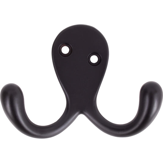 Stone Harbor Hardware Double Robe Hook, 2-1/8" High, 1" Projection, Oil-Rubbed Bronze