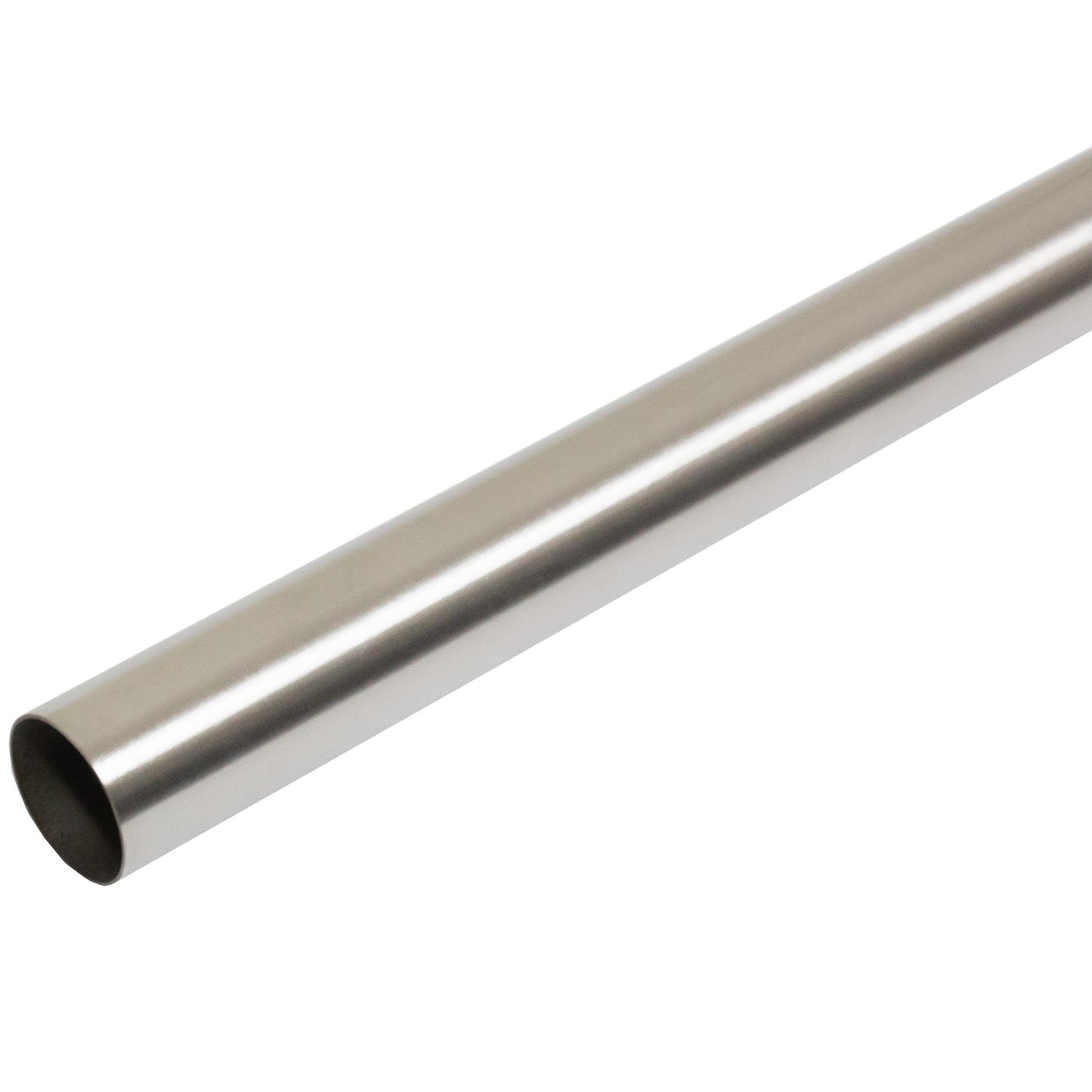 Stone Harbor Hardware Stainless Shower Rod, 6 Feet, No Flanges Included, Satin Stainless Steel