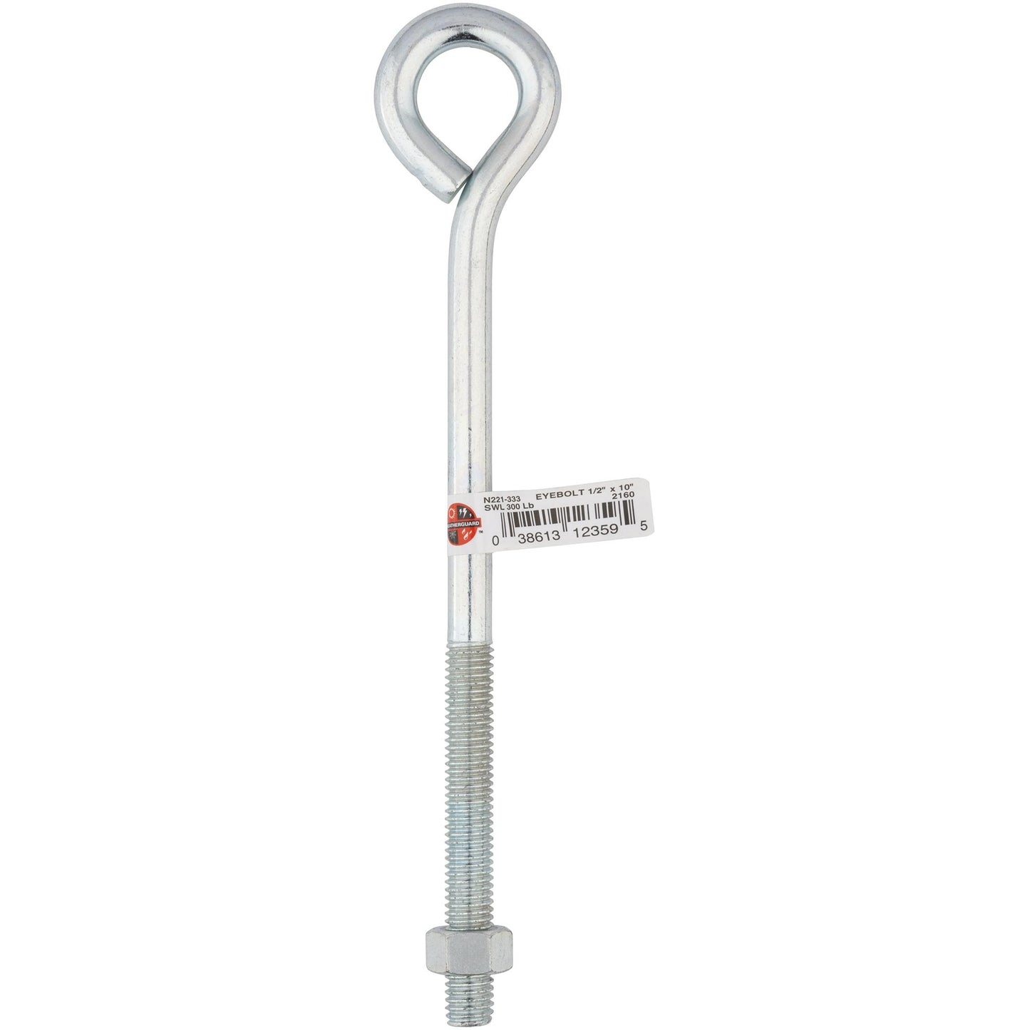 2160BC 1/2" x 10" Eye Bolt - Zinc Plated